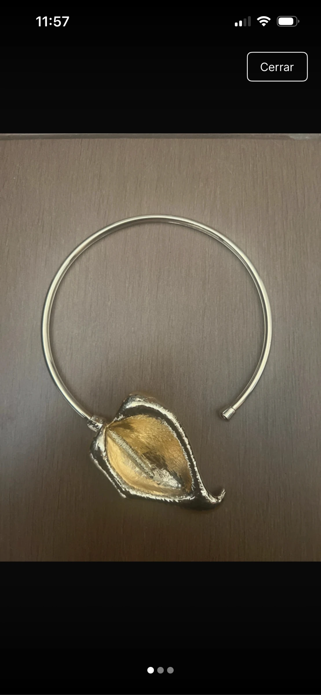 Collar acero tulipán 